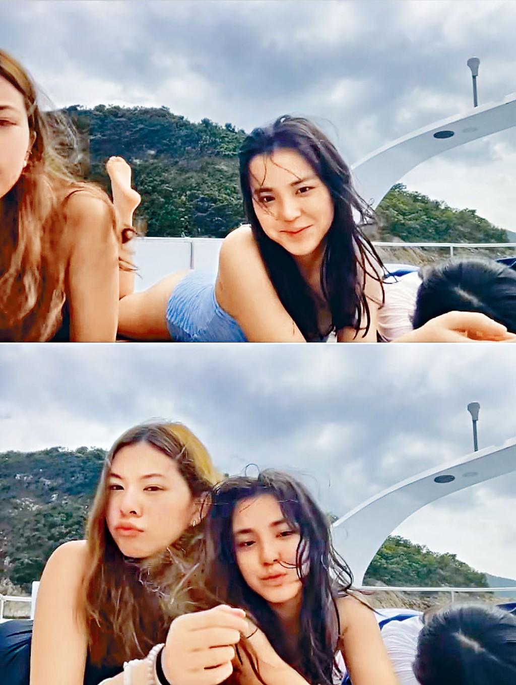 姚綽菲與朋友出海補祝生日。