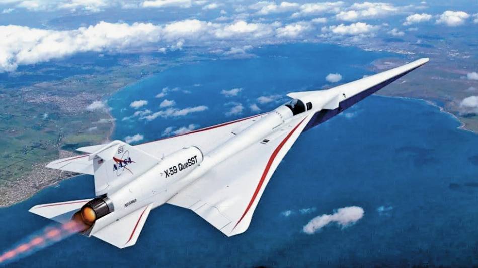 NASA與洛歇馬丁共同研發的試驗性超音速飛機X-59。 Lockheed Martin