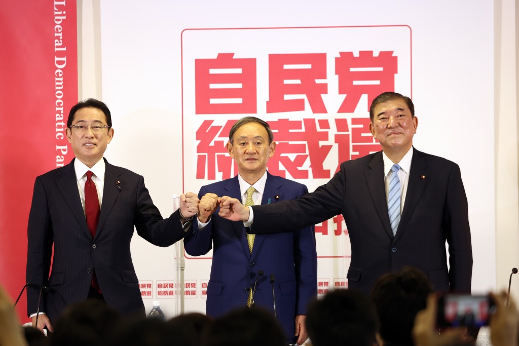 自民党是日本第一大执政党，其总裁一般会被指名为首相。（新华社）