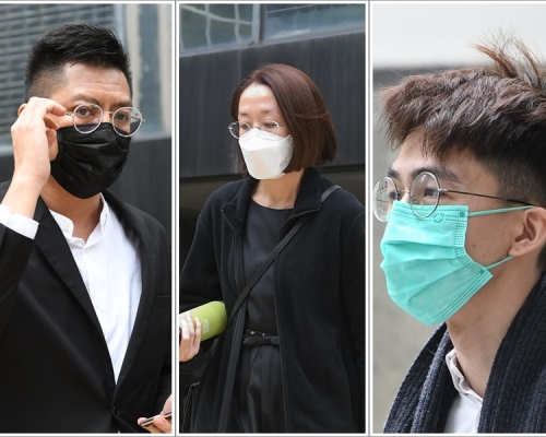 由左至右：謝嘉綸、劉婉玲及李俊霖