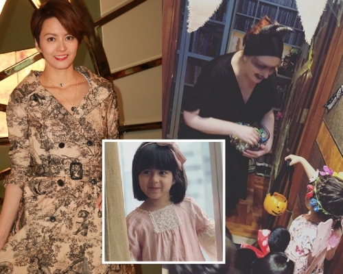 Gigi日前將囡囡打扮成花仙子過萬聖節。
