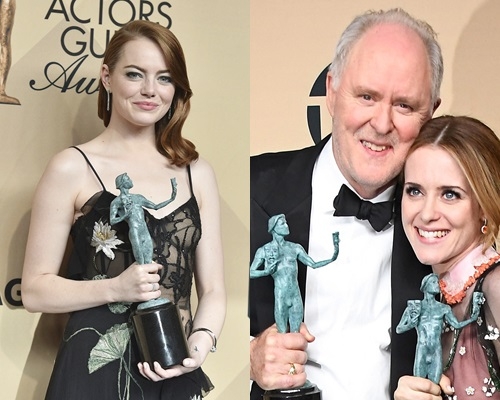 《星聲夢裡人》的Emma Stone大熱封后；《The Crown》的　Claire Foy、John Lithgow奪視后視帝。