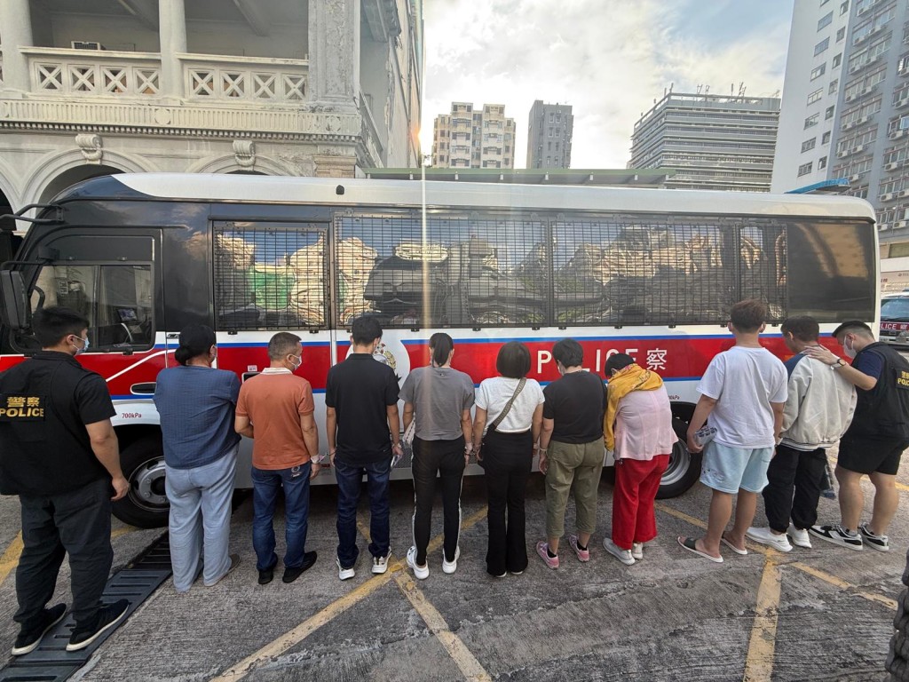 警方拘捕19人。警方提供