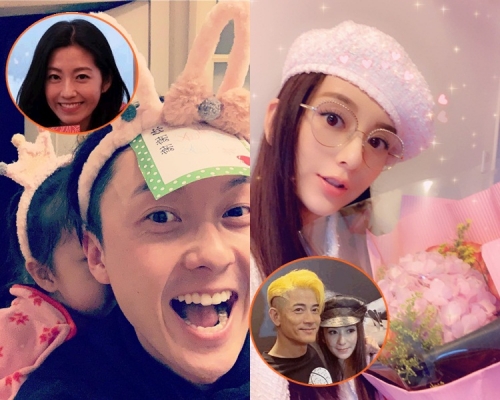 王浩信跟前世情人，方媛獨自晒花，但都過了一個甜蜜情人節。（ig 
 ／微博圖片）