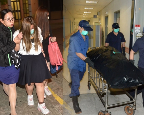 死者女友(戴口罩者)。