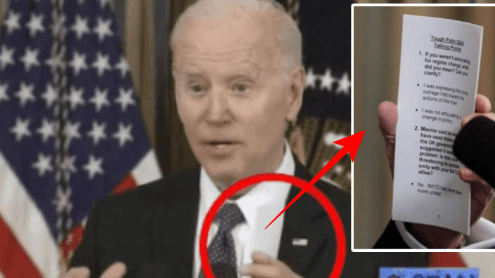 媒體拍到了拜登手持「貓紙」。