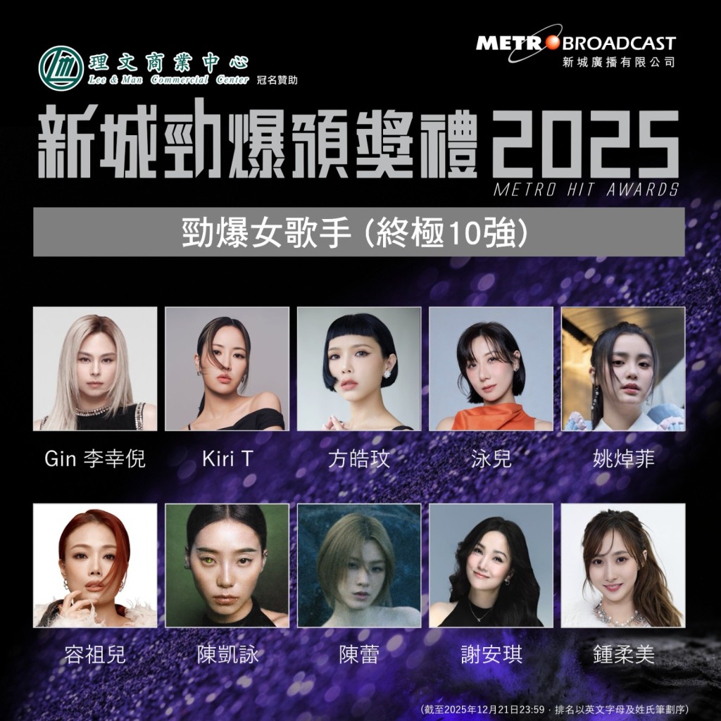 勁爆女歌手終極10強