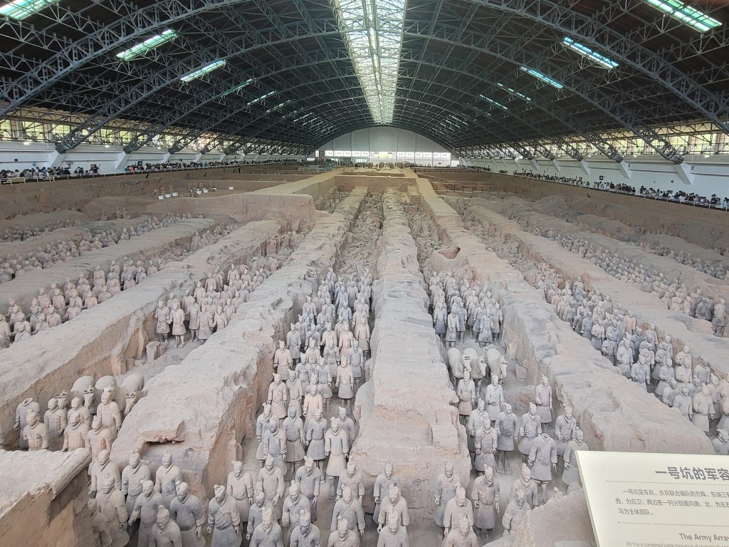 秦始皇陵墓兵馬俑。中新社 秦始皇陵墓兵馬俑。中新社