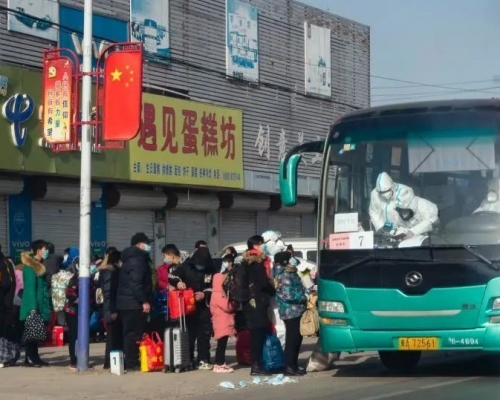石家莊市增村鎮2萬名村民被撤離。網上圖片