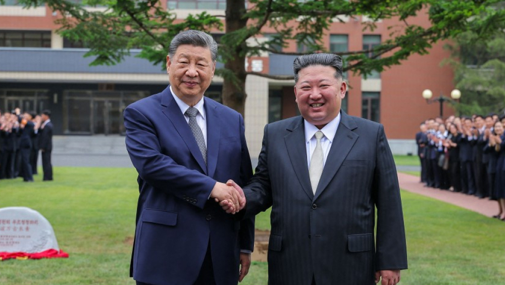 習近平就朝鮮國慶78周年向朝鮮最高領導人金正恩致賀電。 朝中社資料圖