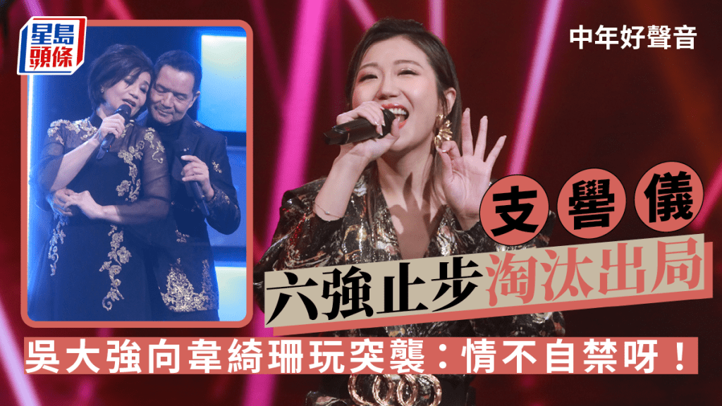 支嚳儀六強止步淘汰出局 吳大強向韋綺珊玩突襲:情不自禁呀!