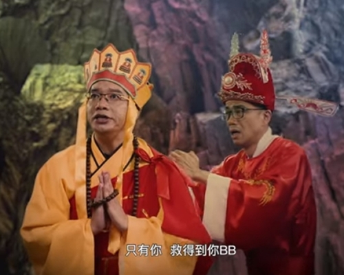 蕭粵中夥拍兒科專科醫生李偉健一同「上陣」。影片截圖