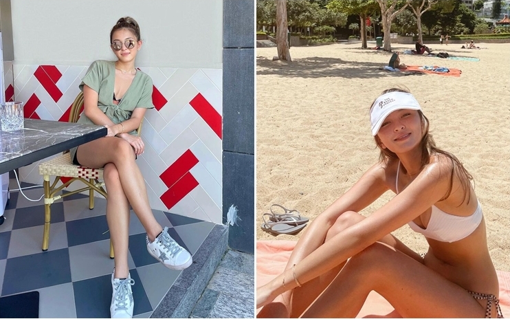 Hilary展現健康性感一面。