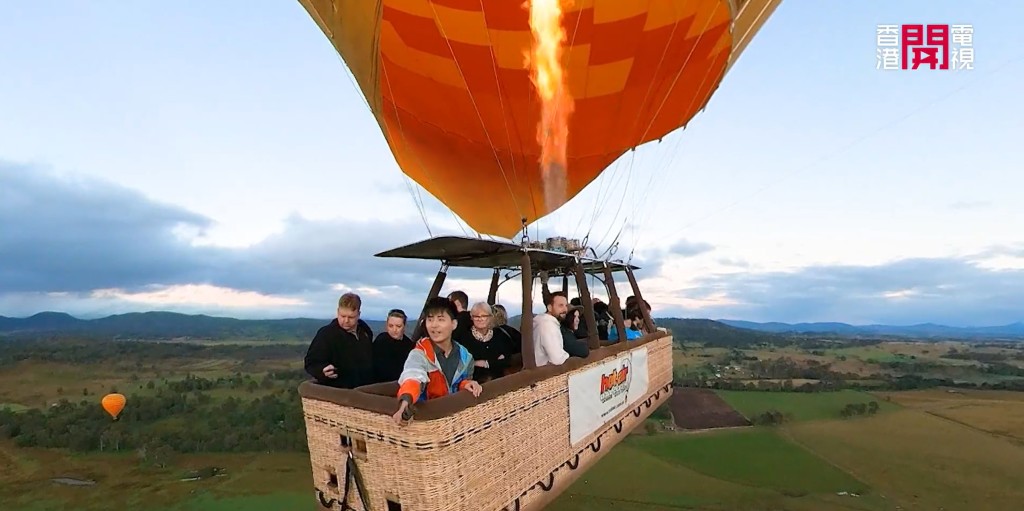 旅遊達人袁學謙跟大家一起乘坐激動人心的熱氣球。