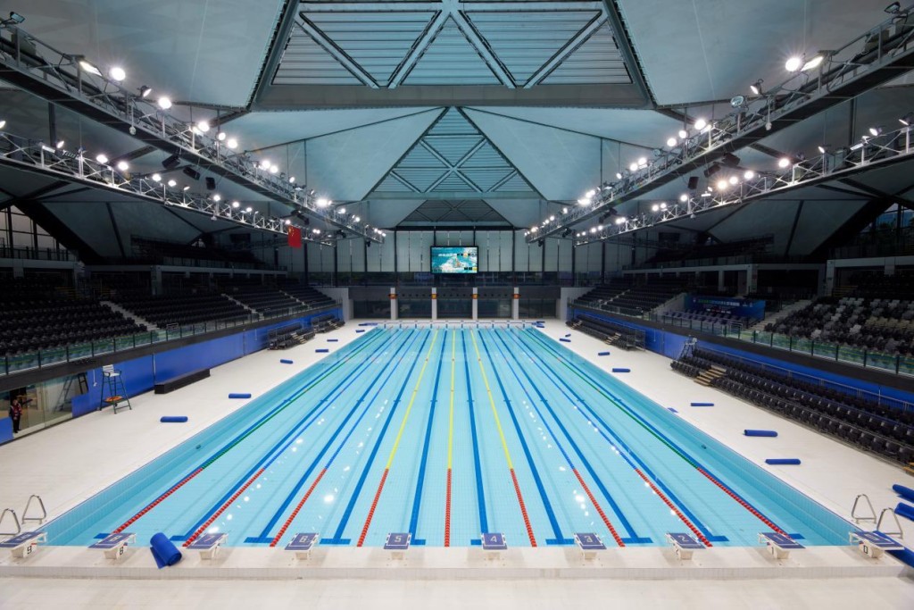 深圳大運中心游泳館。官方圖片 深圳大運中心游泳館。官方圖片