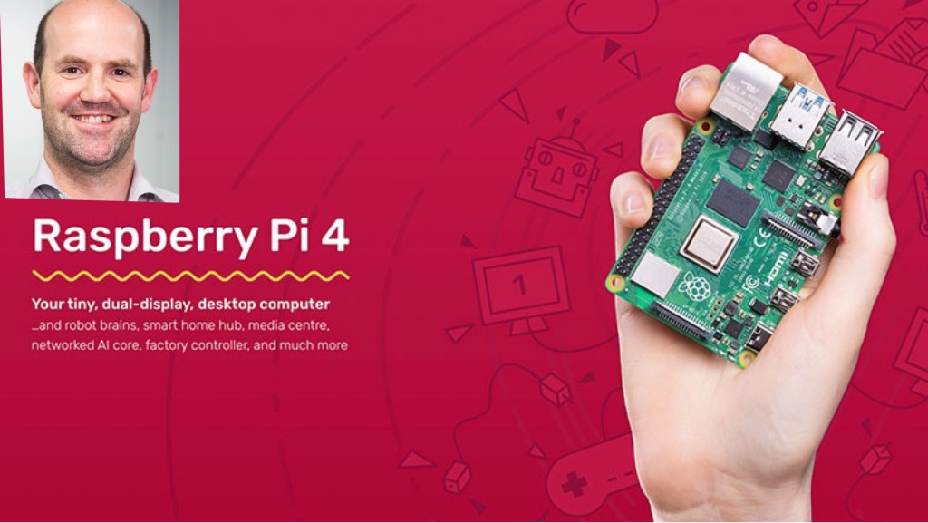 3月份Raspberry Pi因疫情而销售𩙪升，令人百思不得其解。美国及多地均有以Raspberry Pi开发呼吸机的专案。小图为该公司创办人Eben Upton。（图片来源：Raspberry网站）