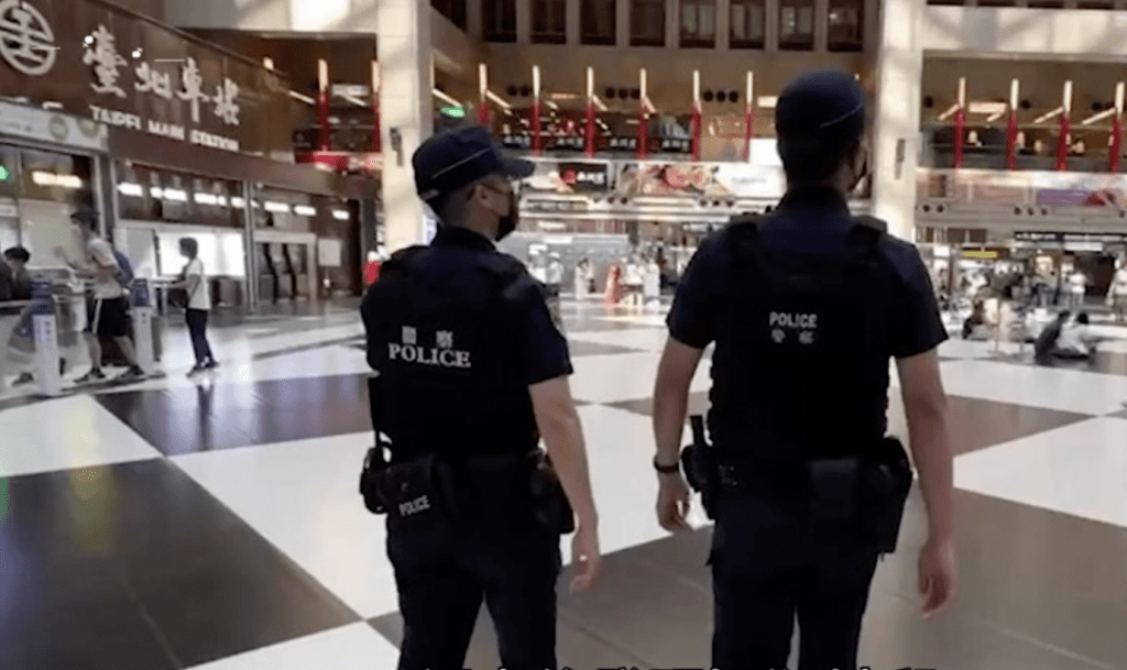 鐵路警察局台北分局亦已加強巡邏密度,從每兩小時兩次增至三次。中時新聞網截圖 鐵路警察局台北分局亦已加強巡邏密度,從每兩小時兩次增至三次。中時新聞網截圖