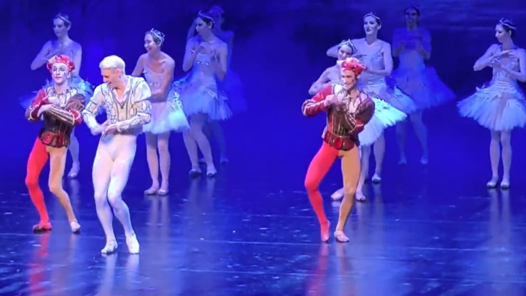 俄羅斯皇家芭蕾舞團也大跳「科目三」。影片截圖