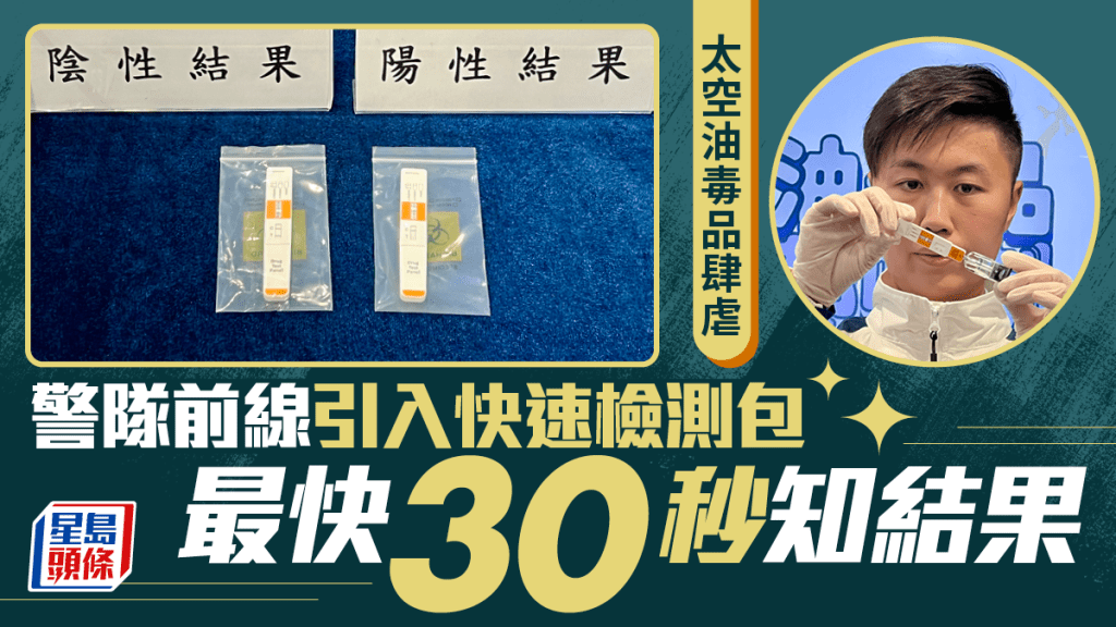 太空油毒品肆虐 警隊前線周六引入快測包 最快30秒準確辨識打擊毒害