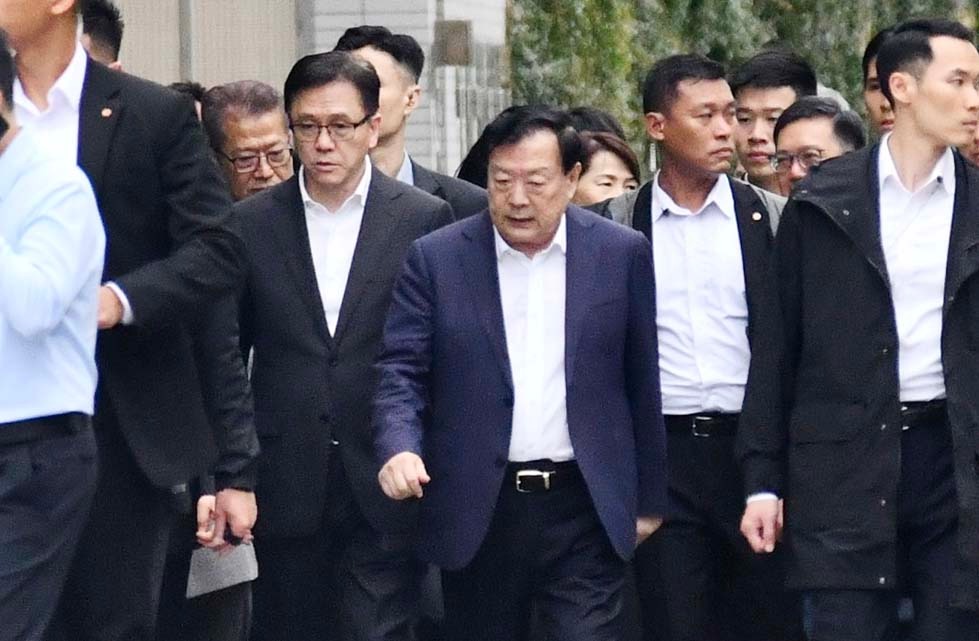 夏寶龍在港調研。 夏寶龍在港調研。