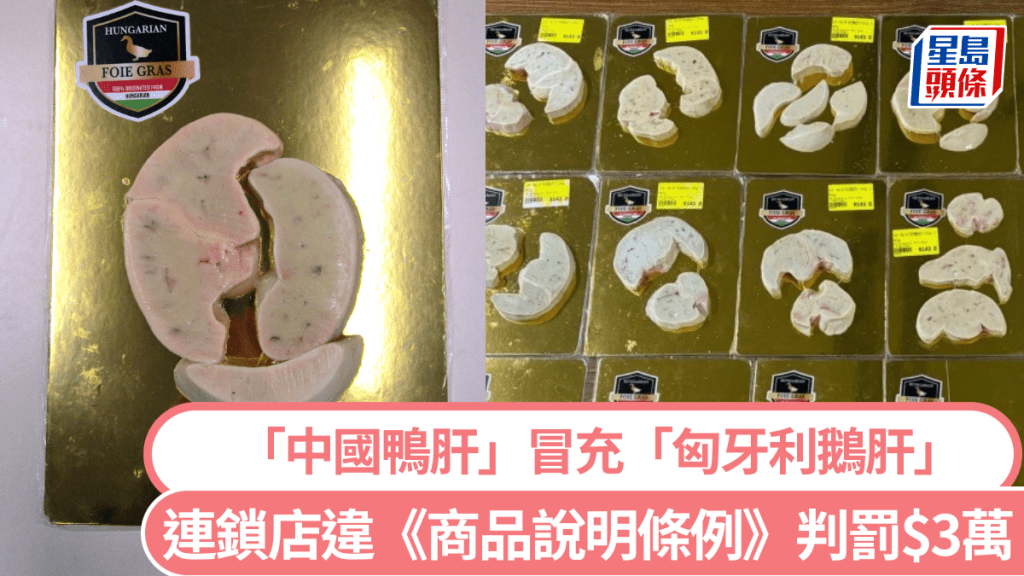 以中國鴨肝冒充「匈牙利鵝肝」 食品零售商被判罰款3萬鴨肝全部充公