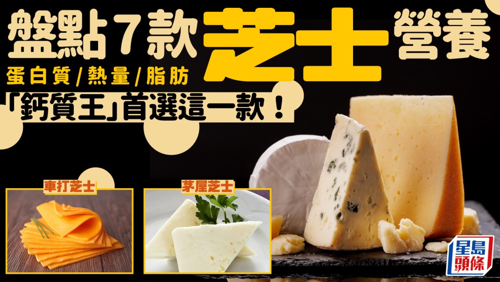 盤點7款芝士營養 蛋白質/熱量/脂肪 「鈣質王」首選這一款！
