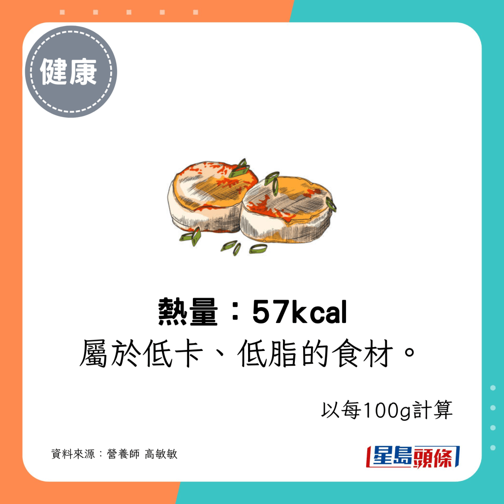 热量：57kcal