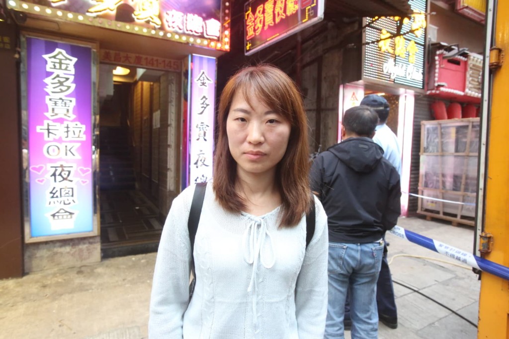 工業傷亡權益會總幹事蕭倩文到場了解。 工業傷亡權益會總幹事蕭倩文到場了解。