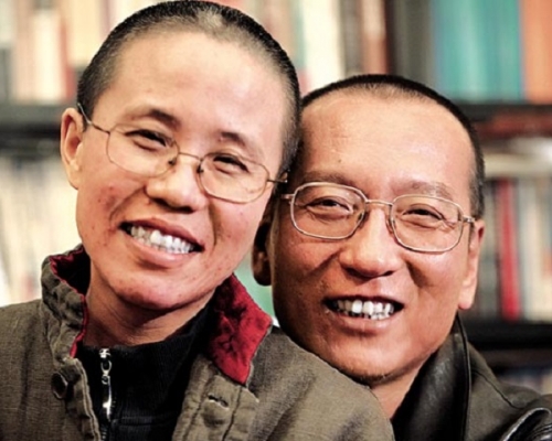 劉曉波與太太劉霞。
