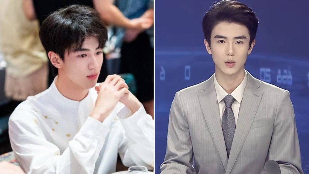 清秀帥氣的新聞主播蘭欽元，出道即人氣急升。抖音