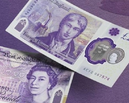 特納肖像的面額20英鎊新鈔票。網圖