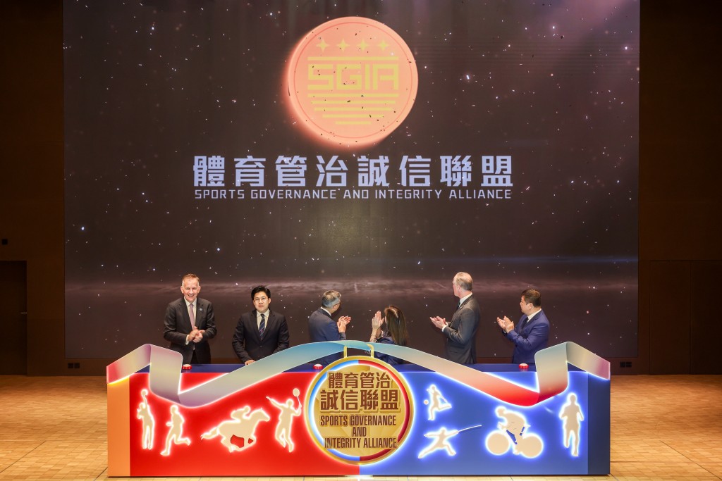 「體育管治誠信聯盟」啟動禮。何家豪攝 「體育管治誠信聯盟」啟動禮。何家豪攝