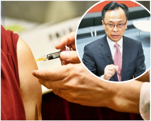 聶德權（小圖）表明自己會打第三針，至於打那款疫苗則大賣關子。資料圖片
