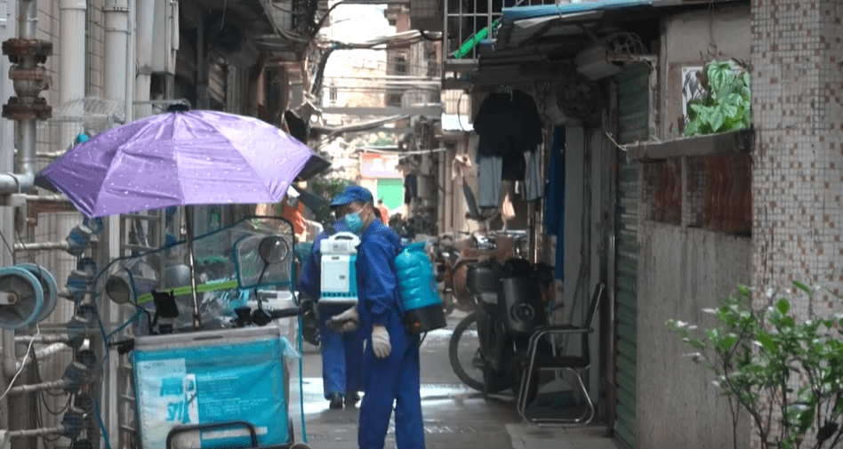深圳開展滅蚊大行動，加強消殺。 深圳衛視