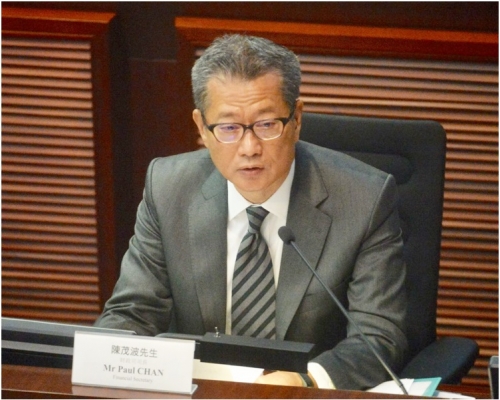陳茂波表明中美發生貿易磨擦，香港難免受影響。