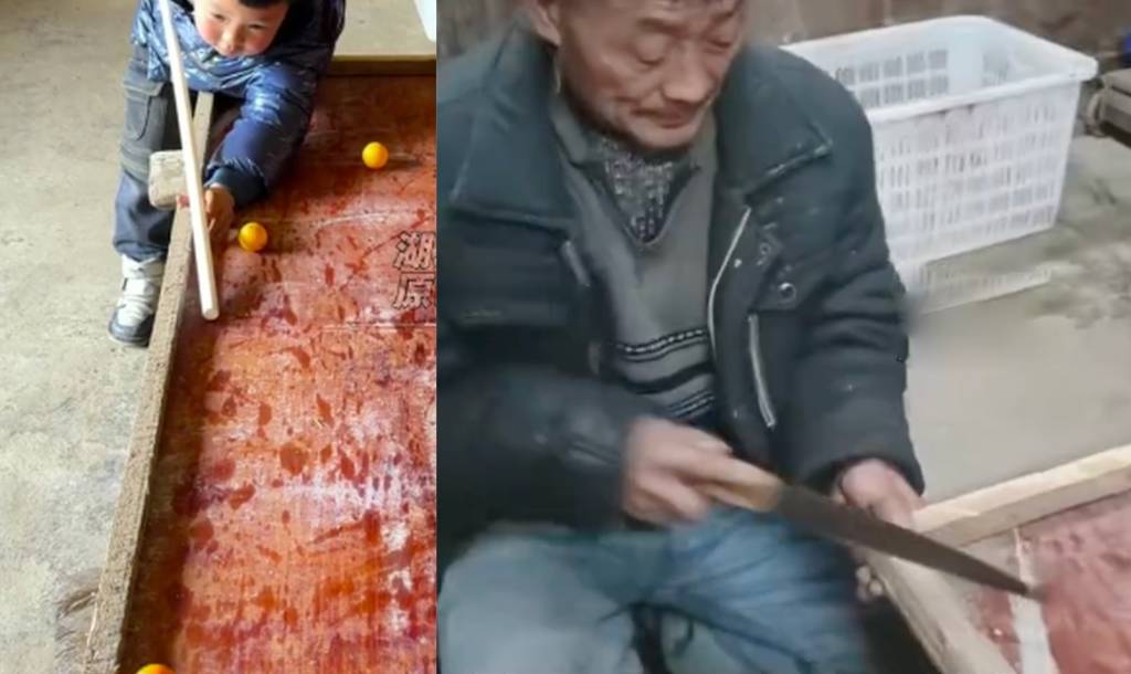 湖北暖男爷爷为氹乖孙，DIY「限量版」波枱。