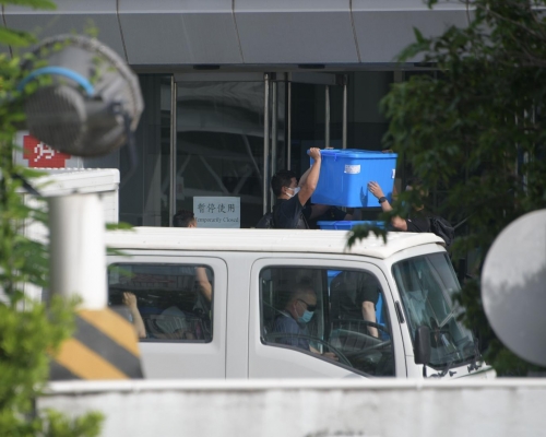 警員撤離壹傳媒大樓