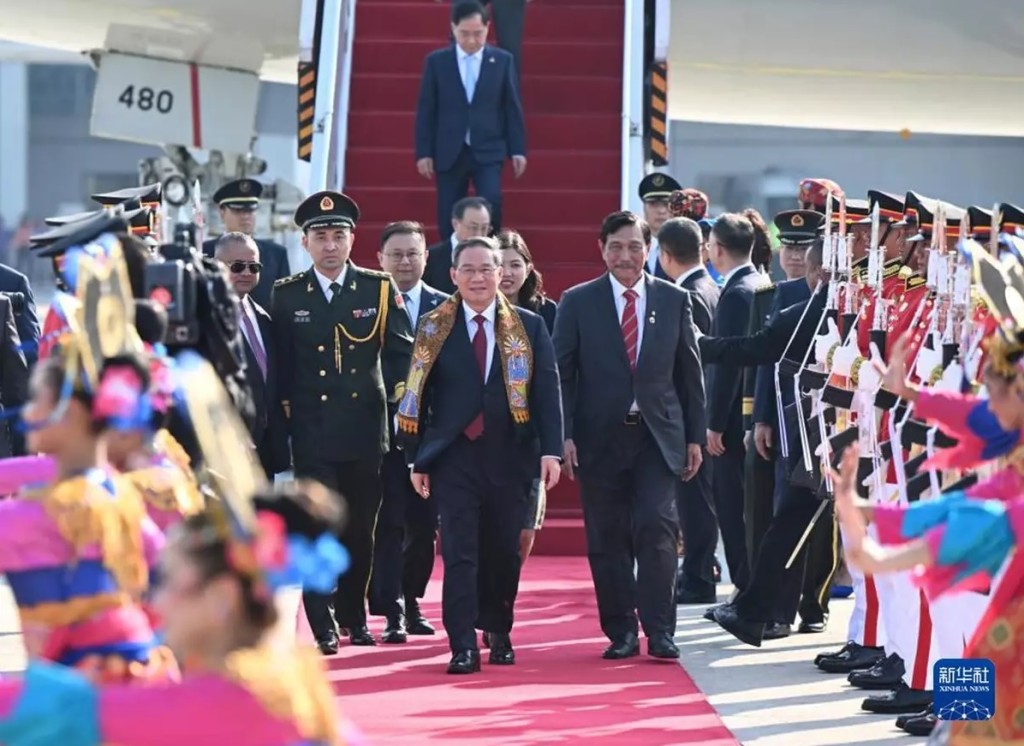 李強5日抵達印尼首都雅加達，開展上任後首個訪問亞洲國家的行程。（新華社）