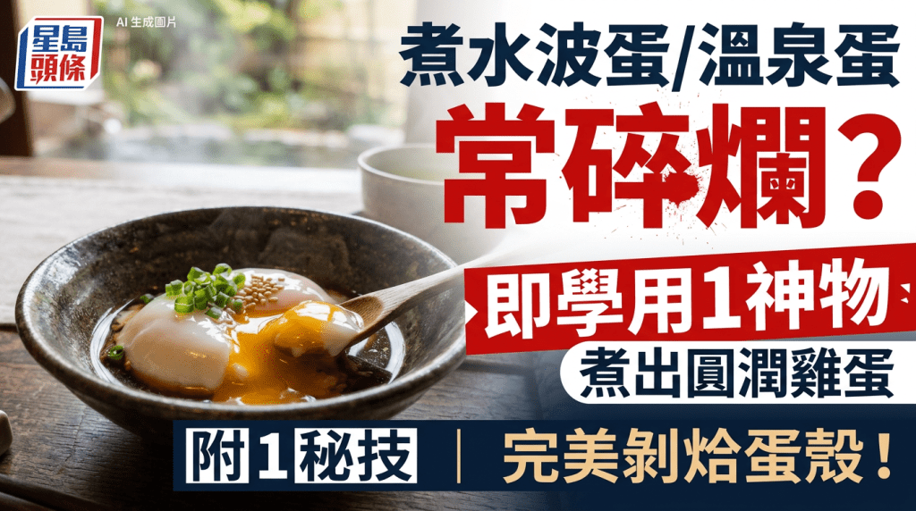 煮水波蛋/溫泉蛋常碎爛？即學用1神物煮出圓潤雞蛋 附1秘技完美剝烚蛋殼！