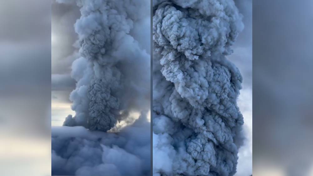 俄羅斯火山600年首爆發，灰柱噴6000米高。X@WeatherMonitors