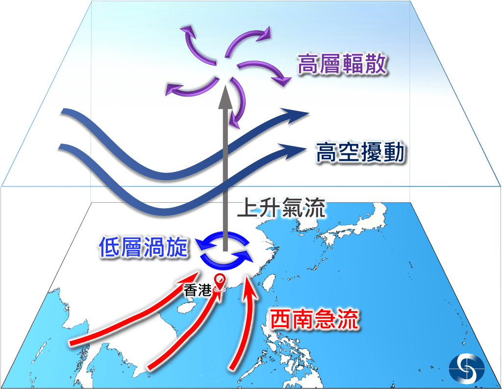 星期四（5月14日）的天氣形勢。天文台網頁圖片