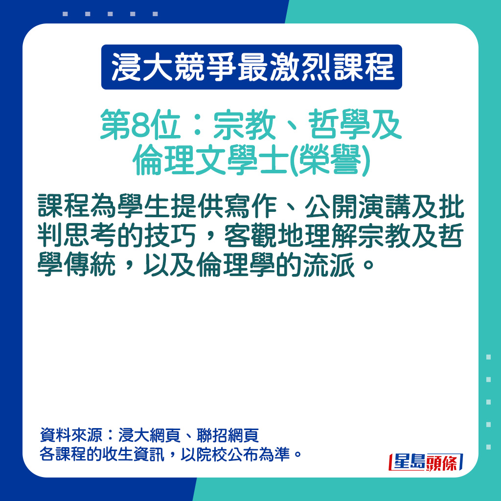 宗教、哲学及伦理文学士(荣誉) (JS2025)的课程资讯。