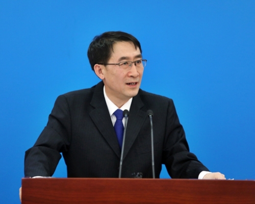 法制工作委員會發言人岳仲明。網圖