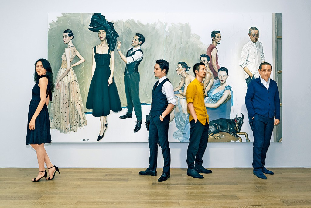 陈丹青与模特儿重组作品甫士。