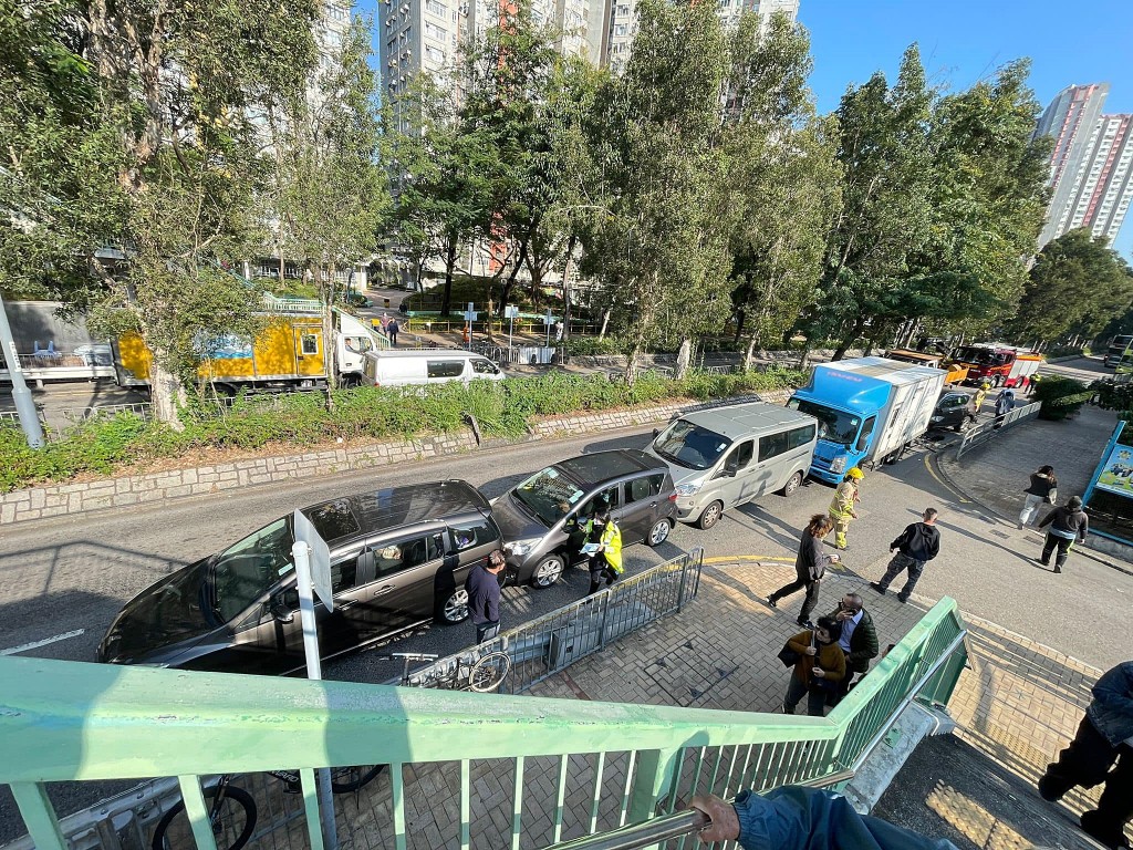 馬會道發生六車串燒意外。fb：車cam L（香港群組）