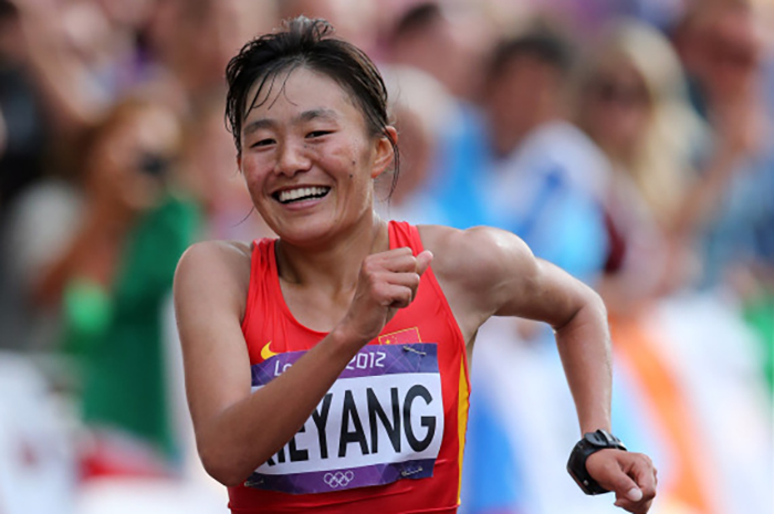 中國選手切陽什姐遞補獲得2012年倫敦奧運會20公里競走金牌。 微博圖