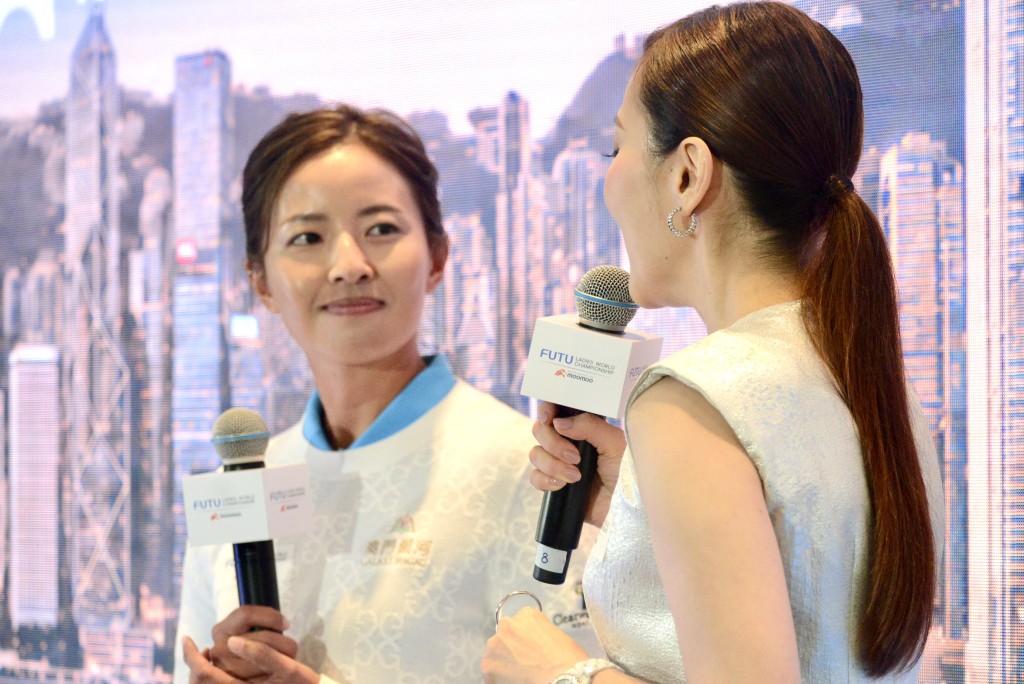 陳芷澄（左）對於可以主場參賽十分興奮。楊功煜攝