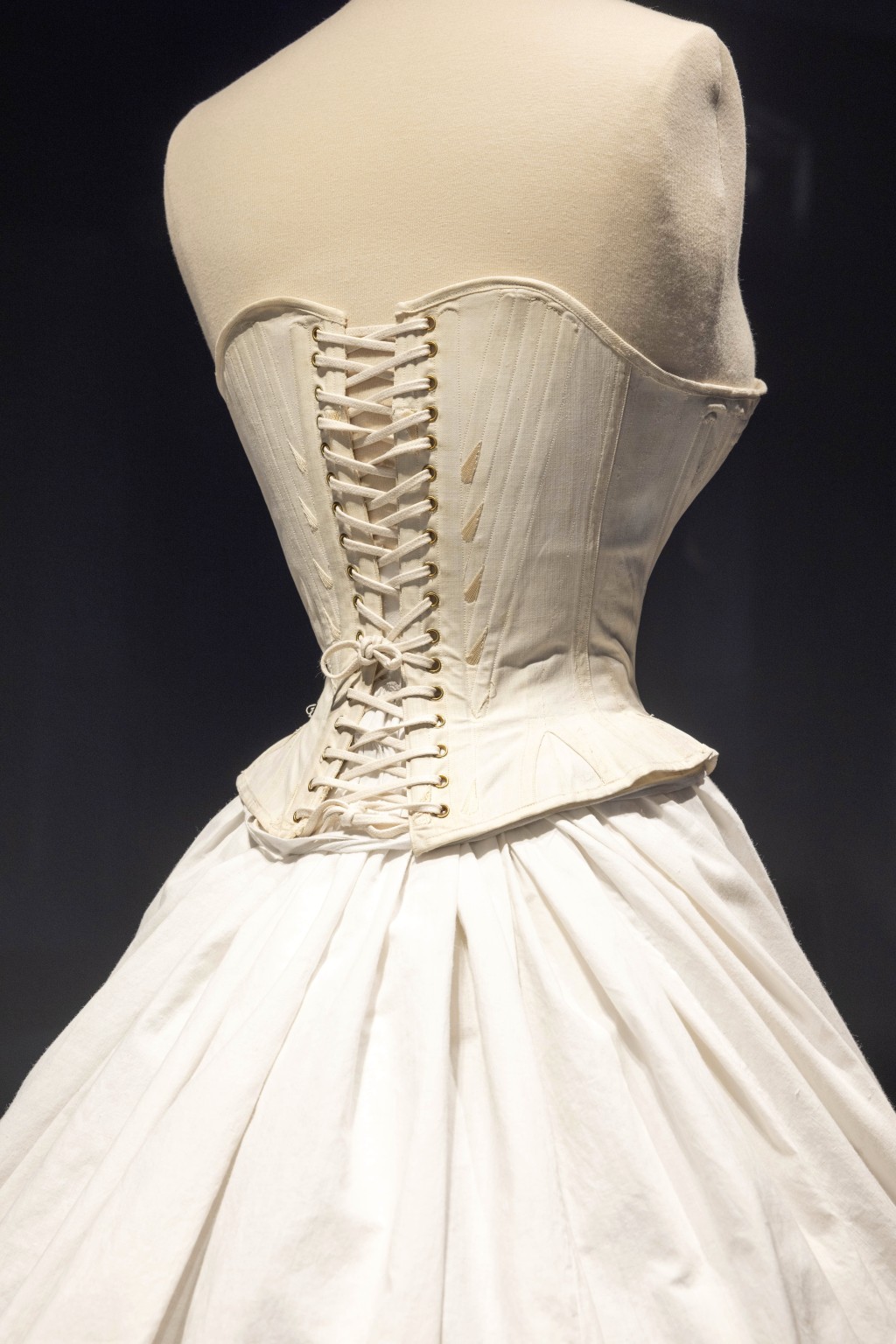無論是束腰胸衣，還是外形如鳥籠的硬身裙撐，都是十八、十九世紀貴族女性 展示體態與身份的衣着象徵。