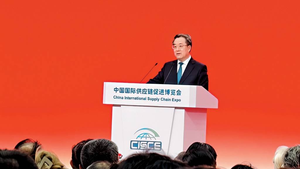 丁薛祥出席第四届链博会开幕式。 杨浚源摄