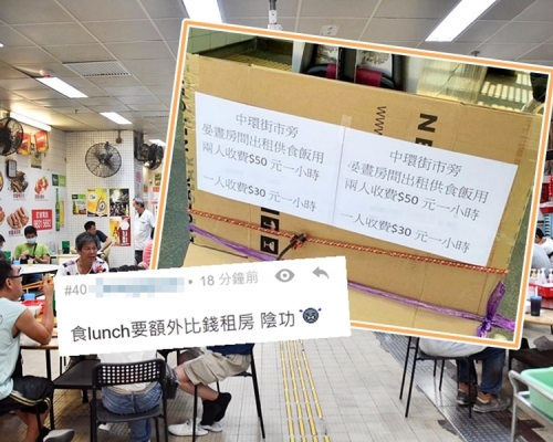 食肆明起禁堂食,連出租房亦可能會變成飯堂。(小圖為連登截圖)